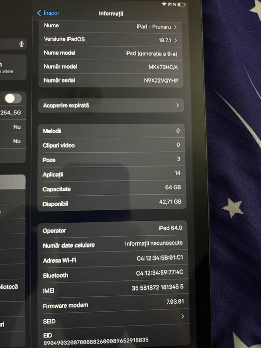 Ipad 9 2021 64 gb wifi + cellular