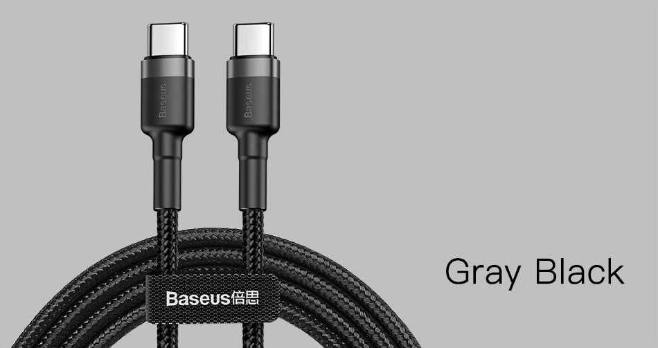 НОВИ! Baseus USB-C кабели 1м. с текстилна оплетка