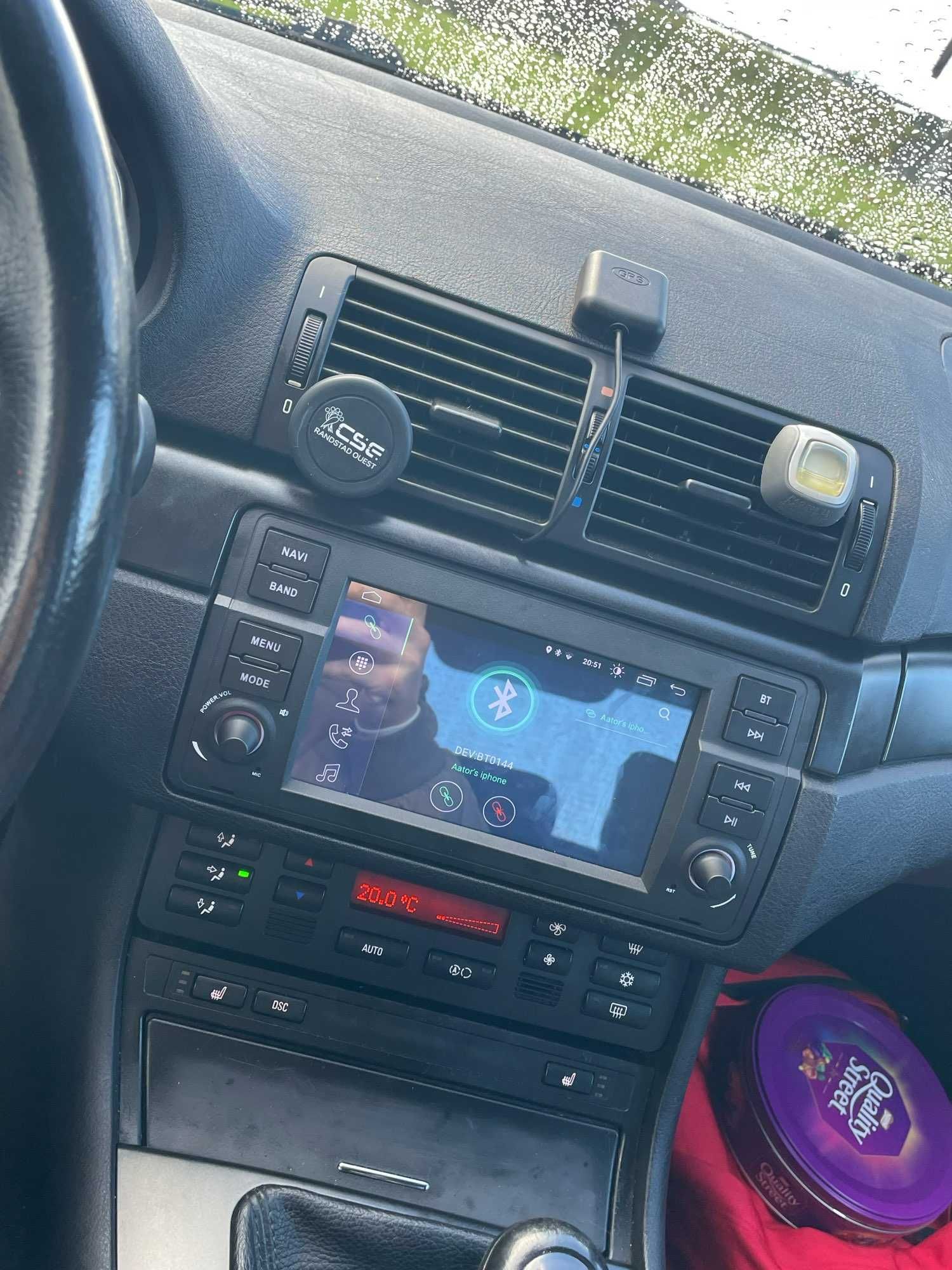 Navigatie GPS Android BMW E46 - Android 14, CarPlay, Android Auto QLed