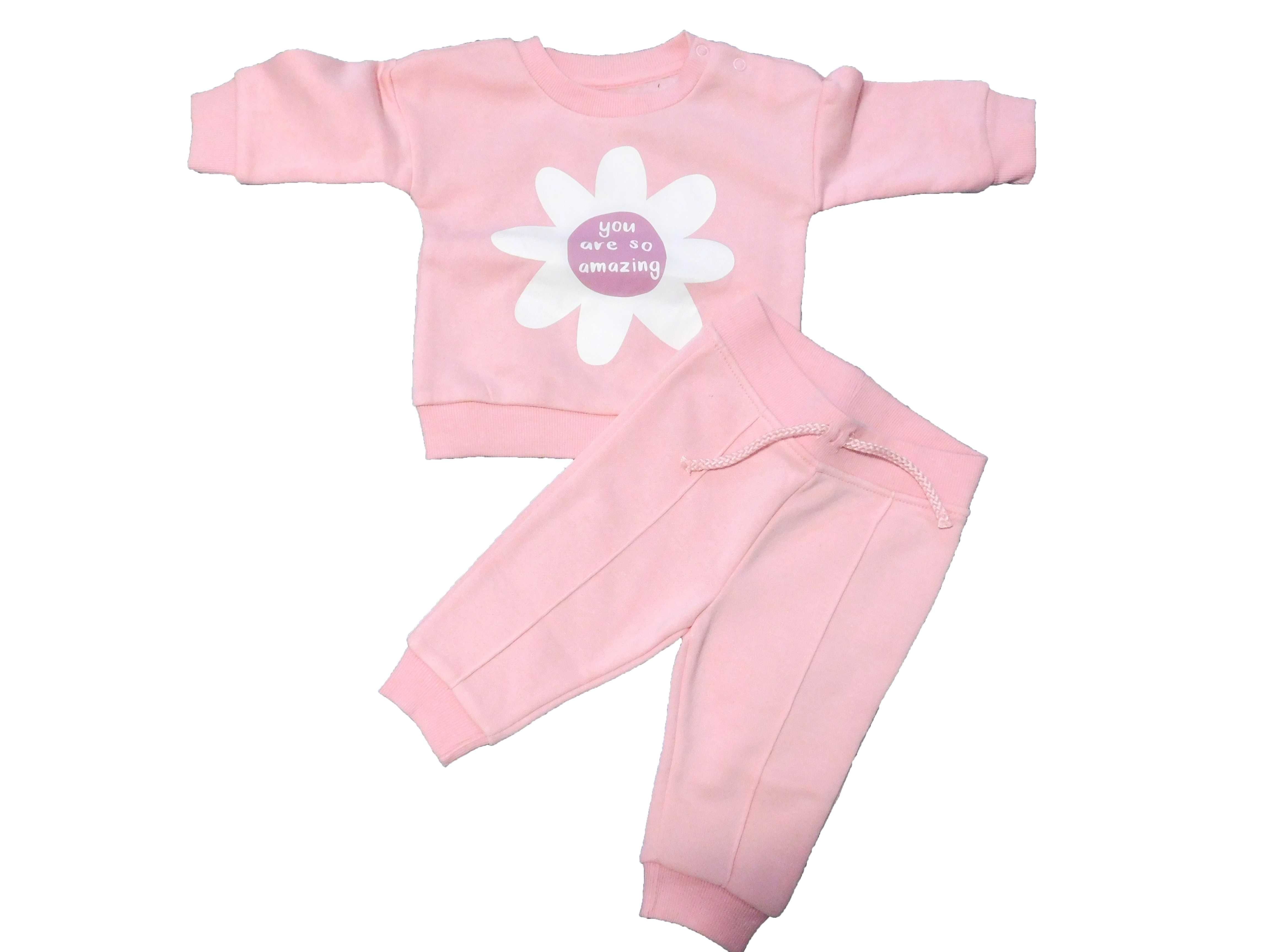 Set de bluză și pantalon roz pentru  bebeluș