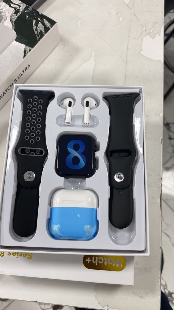 Apple Watch 8 + airpots в комплекте зарядка