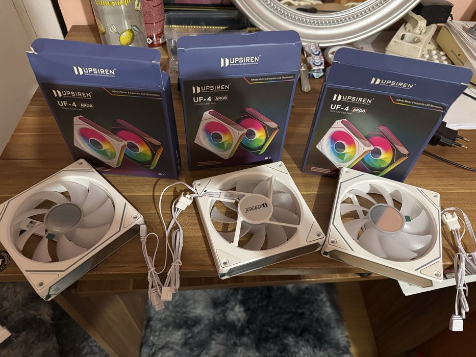 Ventilatoare coolere carcasa argb 4 pini cu control led noi
