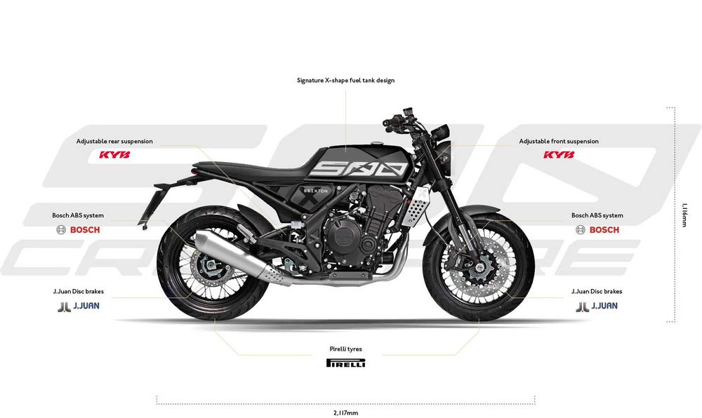 ТОП ОФЕРТА Мотор Мотоцикет Brixton CROSSFIRE 500 X Scarlet Blaze Нов!