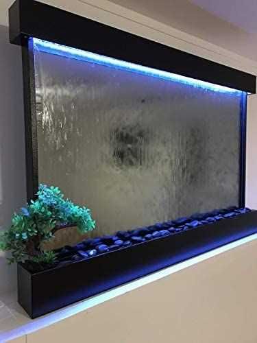 Водопад по стеклу декоративный для интерьера, водно-пузырьковые панели