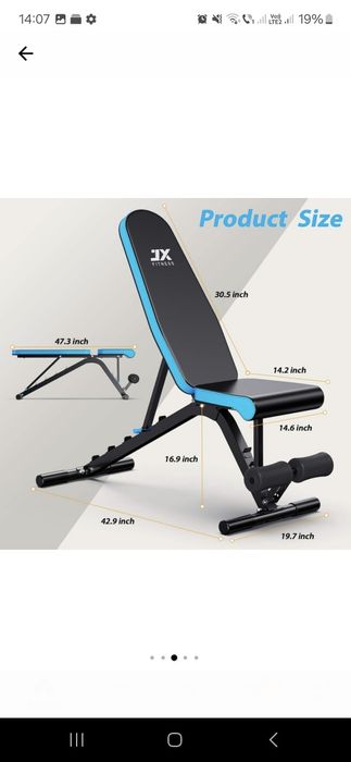 Banca de exercitii multifunctionala Fitness pentru bicepsi, spate, pic