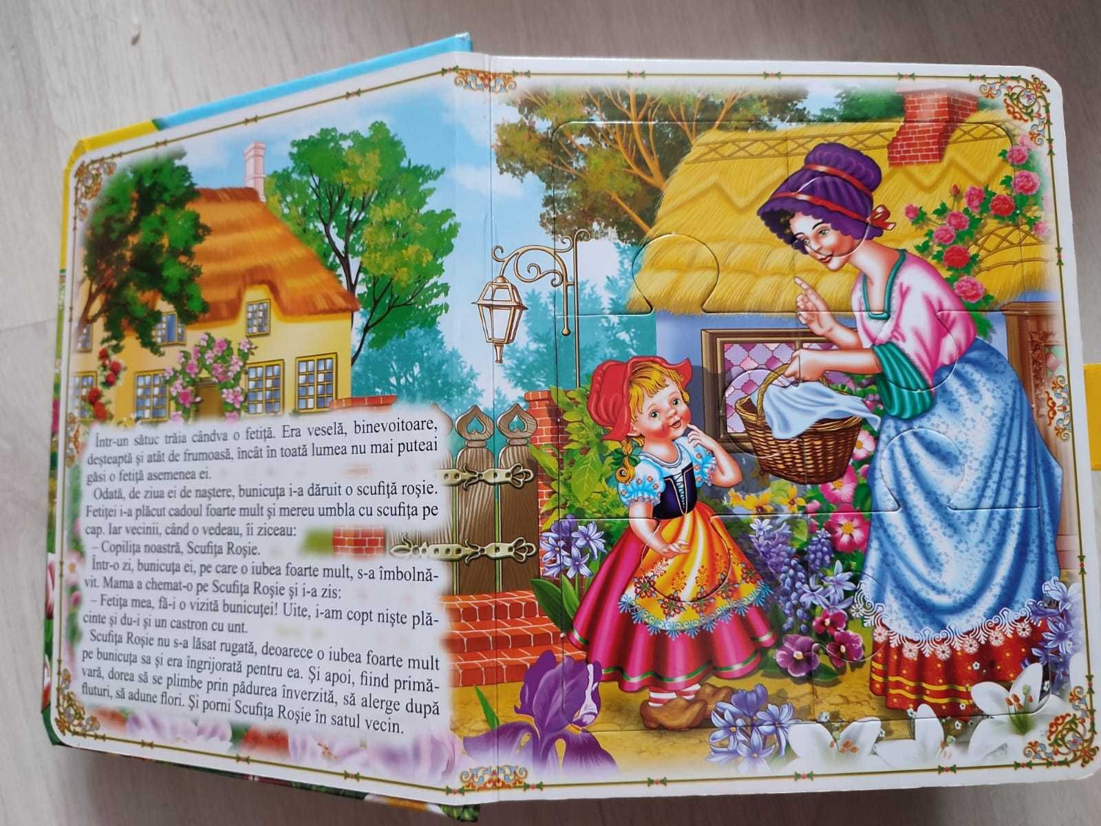 Carte copii cartonata cu puzzel  Scufita rosie