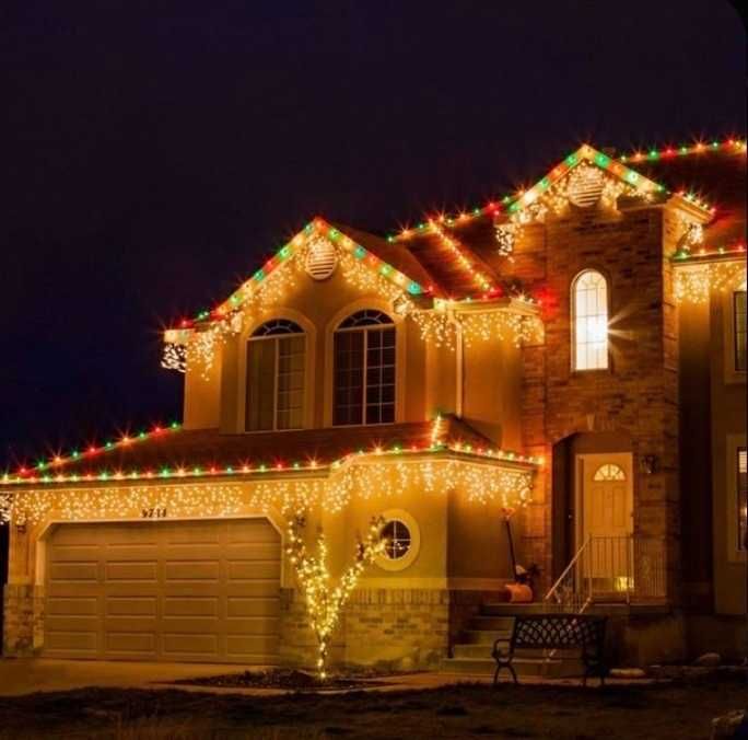 Бяла Светеща завеса 100метра х 60см с Флаш Ефект тип Висулка