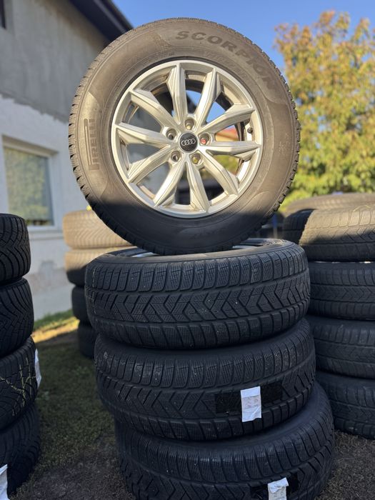 Set jante originale Audi Q5 anvelope iarnă Pirelli 235/65 R17 2022