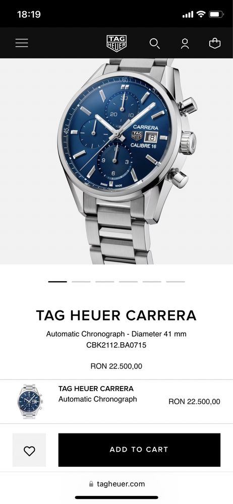 Ceas TAG Heuer Carrera Calibre 16