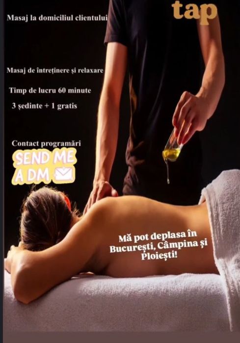 Masaj de relaxare și de întreținere la domiciliul clientului