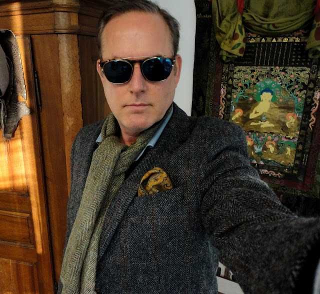 Sacou blazer slim 25 XL de lux Tom Rusborg lana Herringbone 100 %