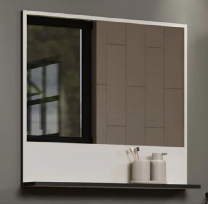 Oglindă de baie cu raft