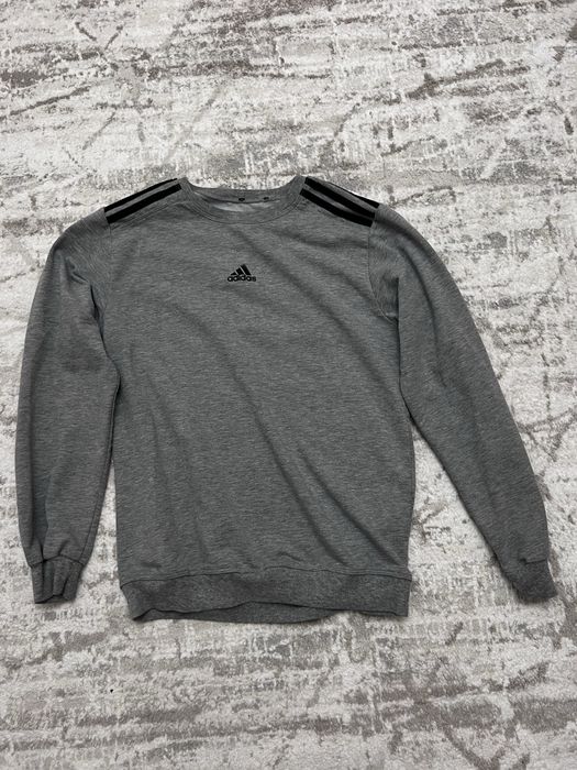Мъжка сива блуза с черни ленти Adidas