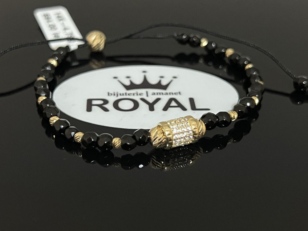 Bijuteria Royal CB : Bratar cu snur bile aur 14k 4,79