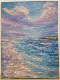 Tablou pictat in acrilic, 30/40 cm, "Fairytale Sea", original