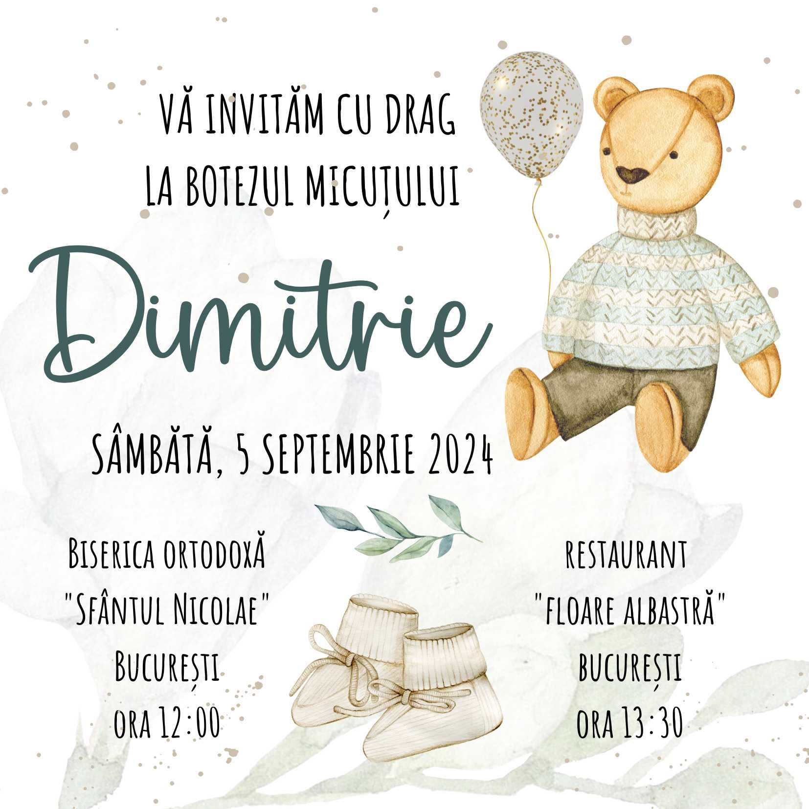 Invitatii Botez Modele Diverse, Unice