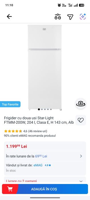 Vând Frigider 2usi Aproape Nou