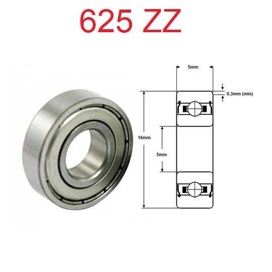 Миниатюрен сачмен лагер 625ZZ, MR105, F608ZZ, F688ZZ, F695Z U604ZZ 3D