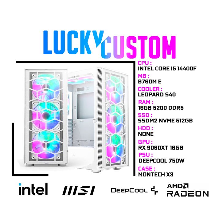 [НОВЫЕ] MSI B760M i5 14400F DDR5 16Gb RX9600XT 16Gb