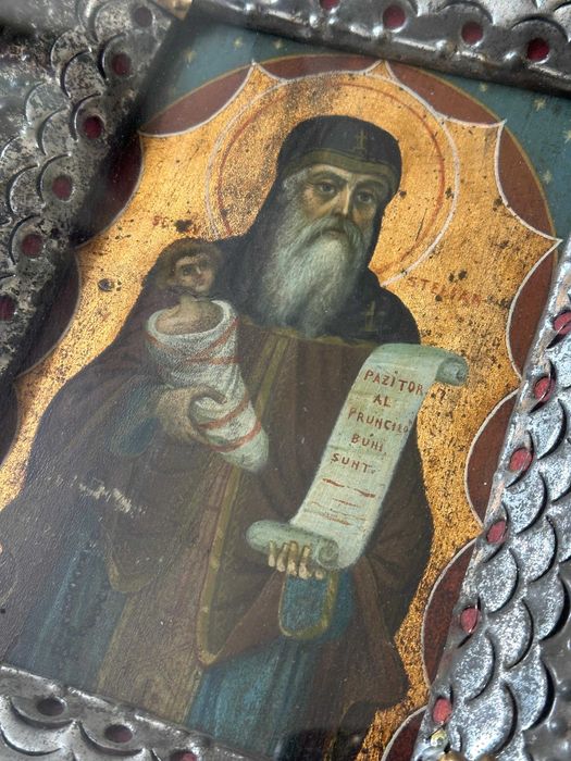 Icoană pe lemn „Sf. Stelian”, școală românească, sfârșitul sec. XIX