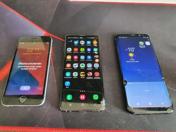 Iphone 6s, 5s, Samsung galaxy s8 plus; s10