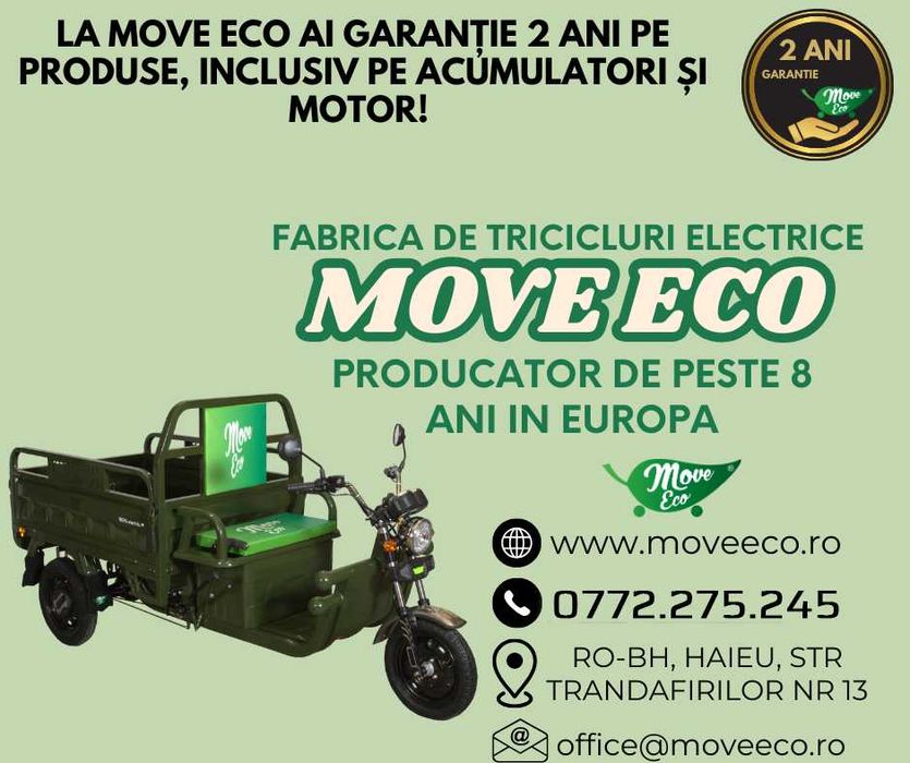 Triciclu Electric Omologat MoveEco /6 RATE fara dobanda -garantie 2ANI