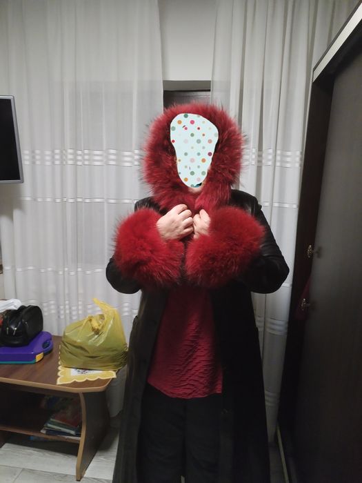 Geacă Premium Damă – Blană Naturală & Piele de Înaltă Calitate, Nouă-