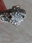 Sarpe cobra, medalion vitange silver, cu pietre pretioase