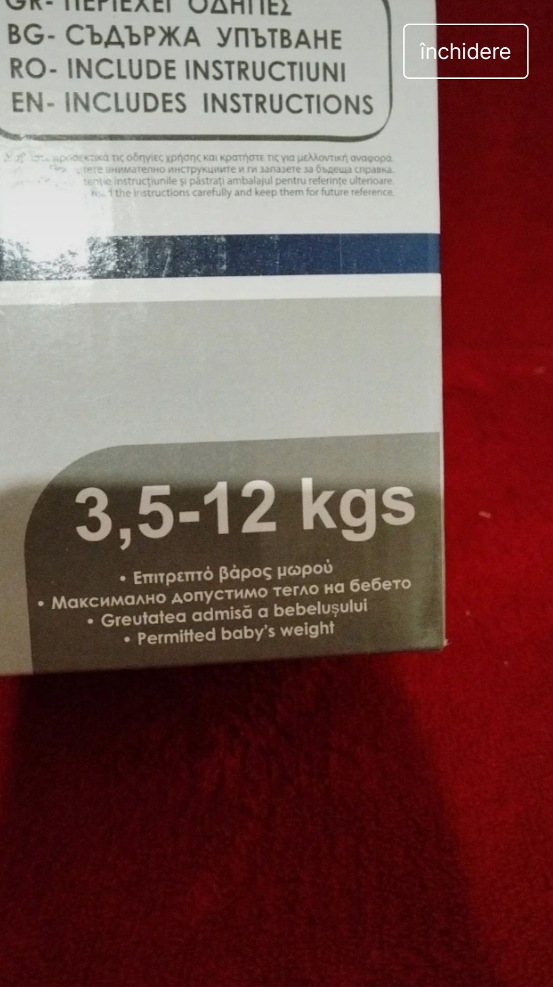 Marsupiu 3 in 1 de 3,5-12 kg