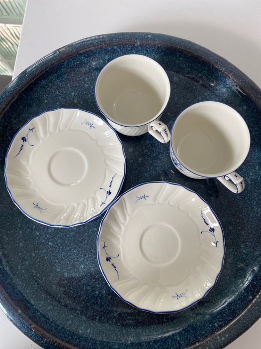 2 cești de cafea cu farfurioare Villeroy & Boch  Vieux Luxembourg