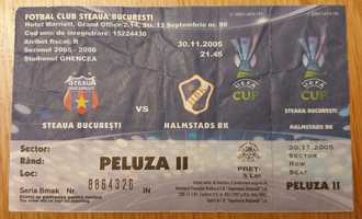 Bilet meci Steaua Bucuresti - Halmstads BK, cupa UEFA 2005, peluza a2a