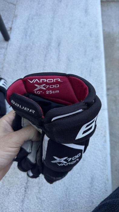 Patine hochei True 7x junior copii si Manusi junior copii Bauer