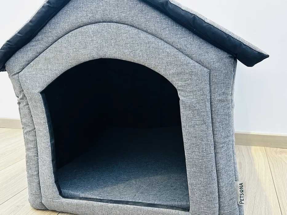Casuta pentru caini, Petsona, XL, gri