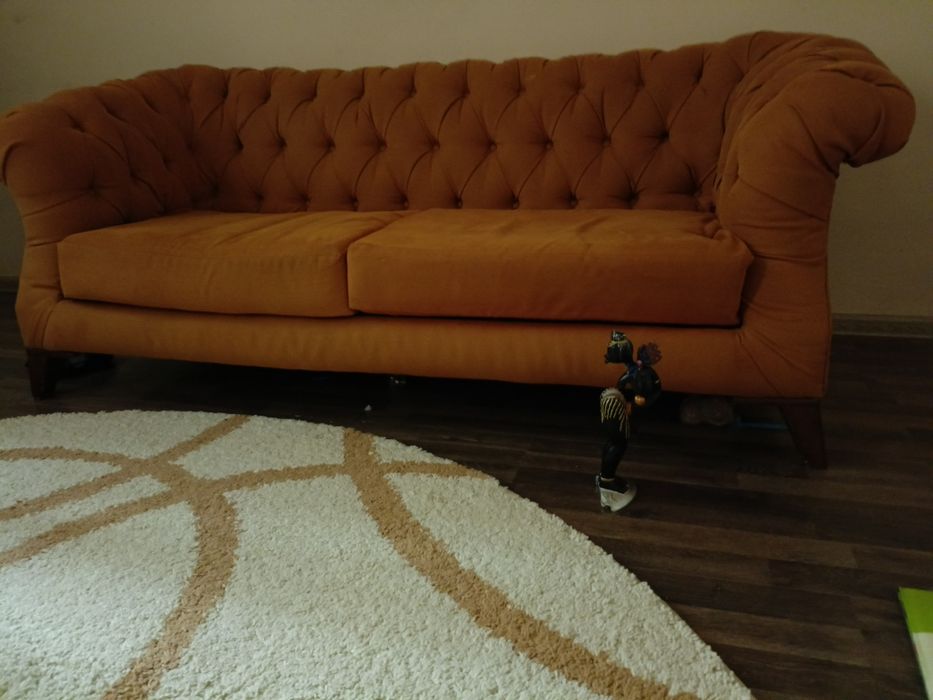 Комплект Честер диван и одно кресло на ножках