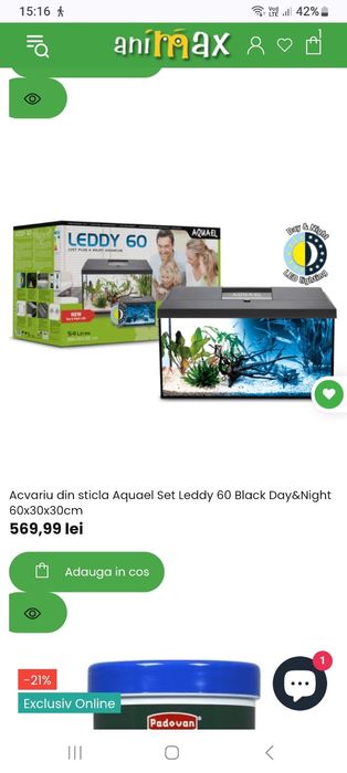 Acvariu Aquael 54 litri