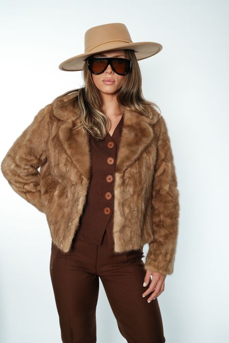 Haina scurta din blana naturala de nurca