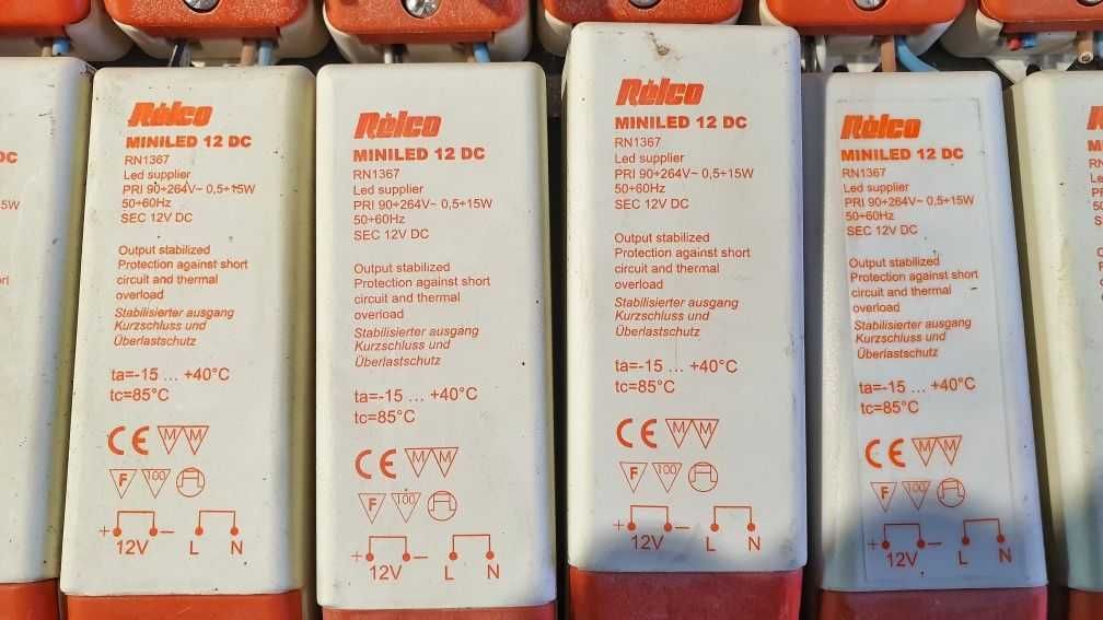 Електронен трансформатор Relco 12V DC, 15W, 1.25A