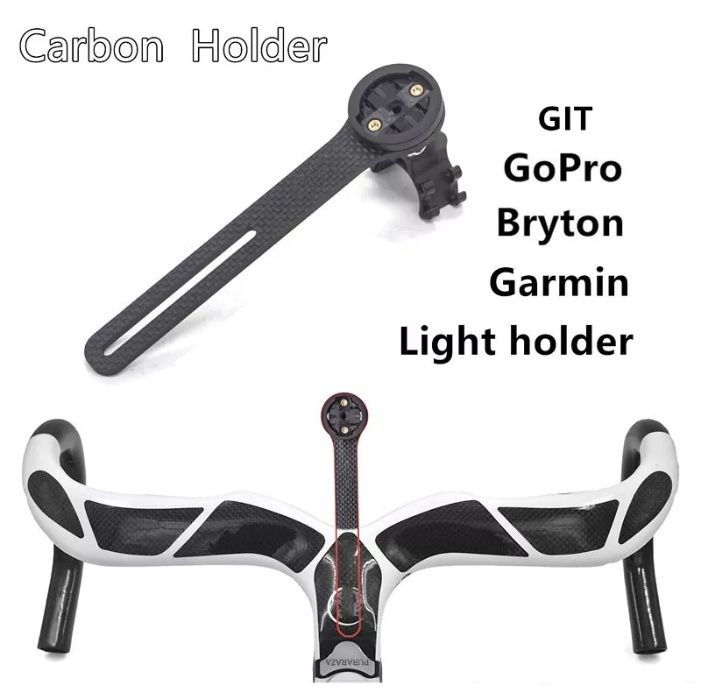 Prindere carbon Garmin GoPro Giant Bryton ghidon aero mount bicicleta