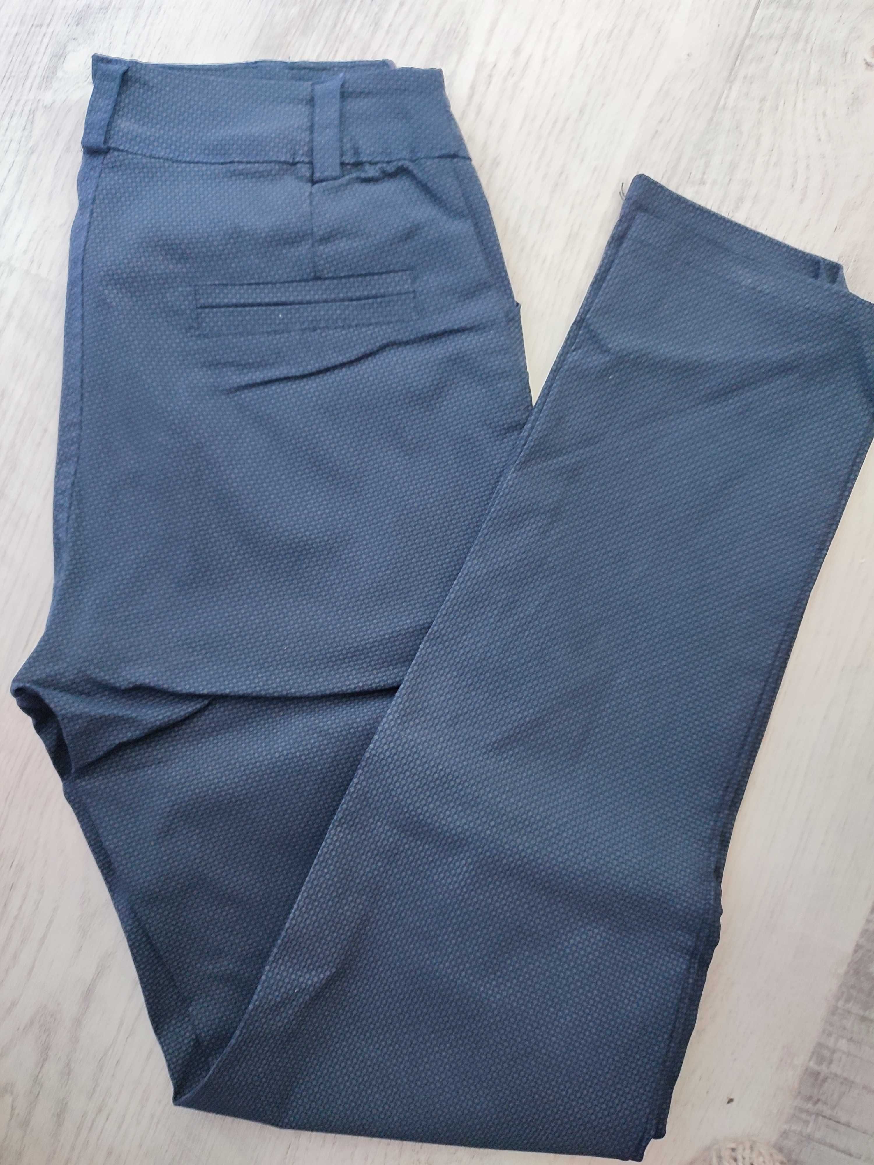 Pantaloni denim/piele ecologica