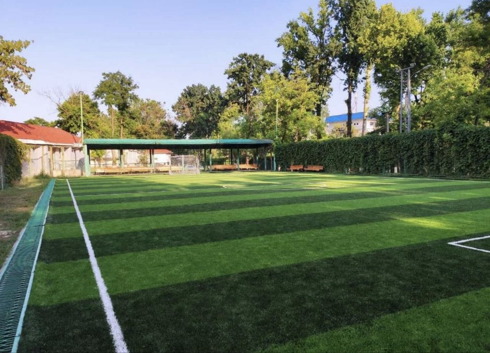 Футбол поле Курамиз под ключ! сеткалар газон резина хаммаси бор