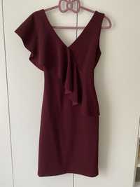 Rochie burgundie eleganta