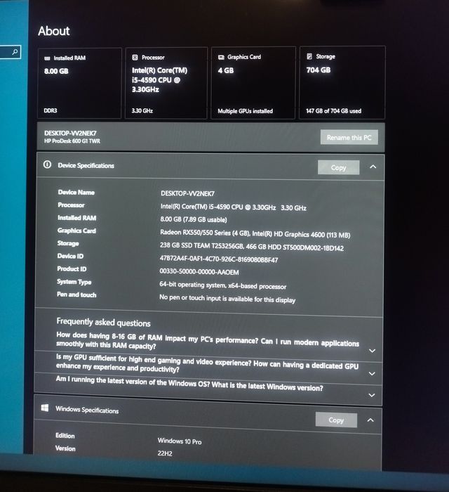 Настолен Компютър HP
