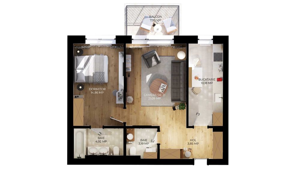 Apartament 2 camere SunLight Residence, Comision 0%