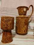 Vând set rustic vechi pt. vin