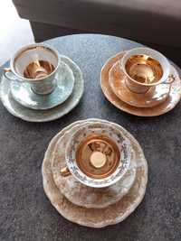 Порцеланови чаши за кафе,тройни сетове,с маркировка