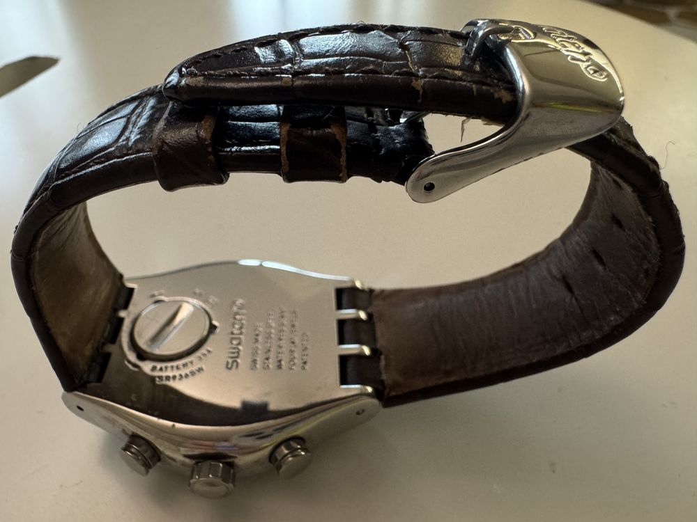 Mъжки часовник-SWATCH irony YVS400 chrono 1/10SEC INVERSE PANDA