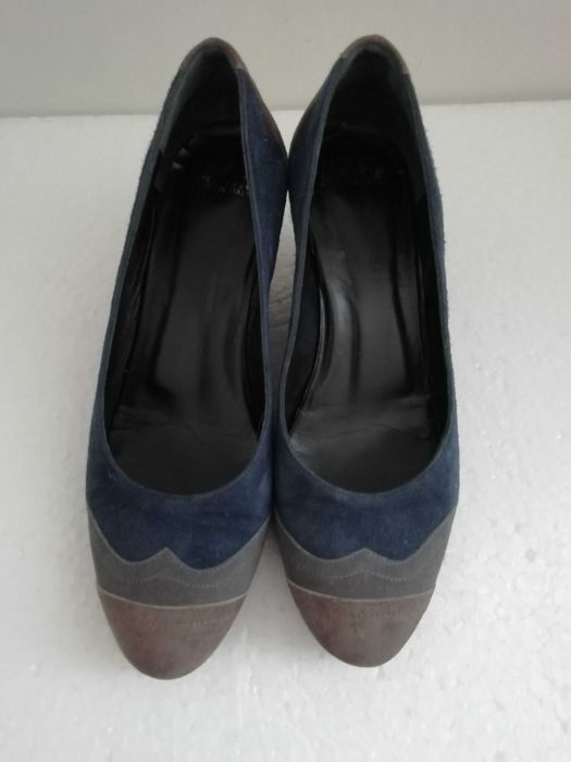 Италиански обувки трицветен велур, 36 размер