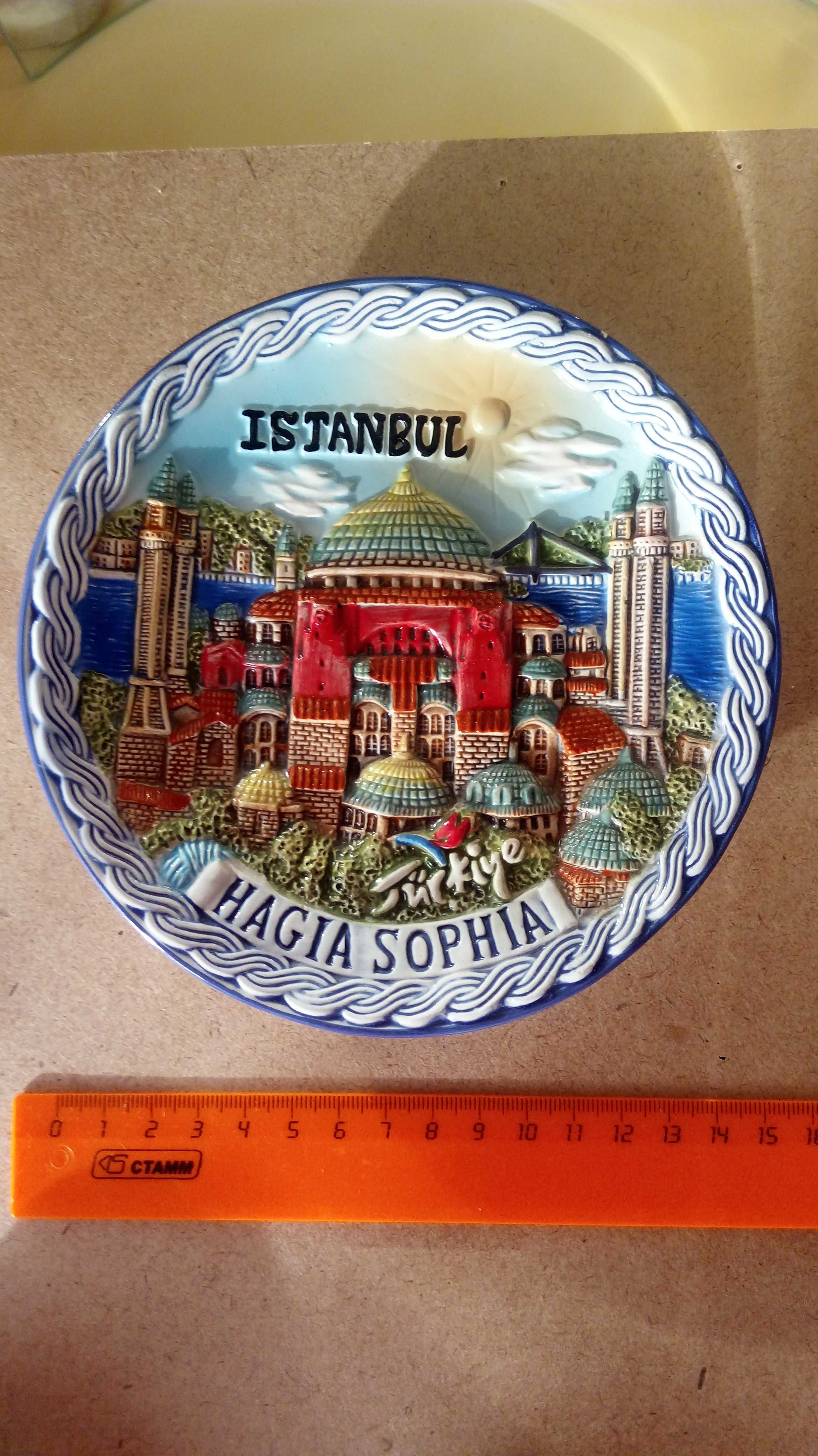 сувенирная тарелка Стамбул, Турция, новая в упаковке