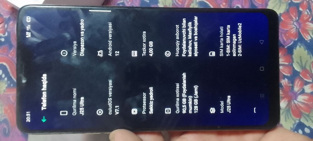 Fax J25 ultira telfoni