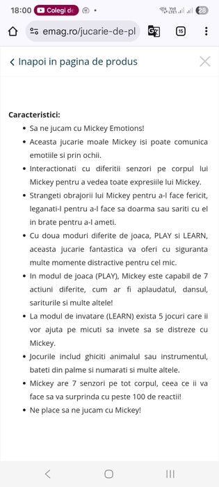 Mikey Mouse interactiv lb romana